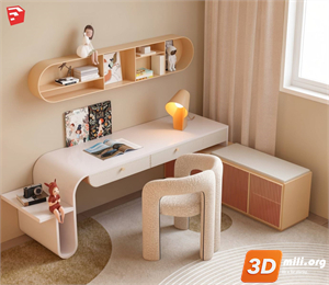 Kid's table and chairs Skp Files 